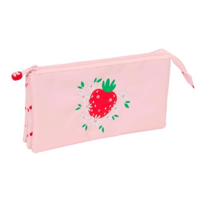 канцеларски,принадлежности,safta,glowlab,frutitas,22x12x3,cm,triple,pencil,case,pink,(multicolor)