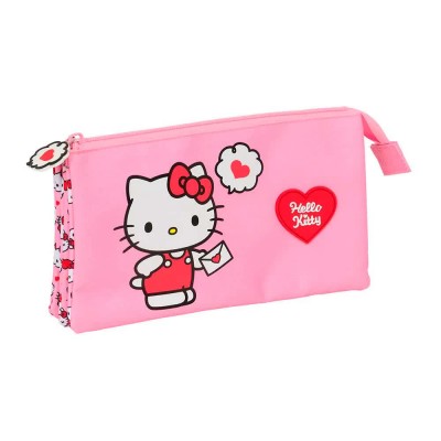 канцеларски,принадлежности,safta,hello,kitty,22x12x3,cm,triple,pencil,case,pink,(multicolor)