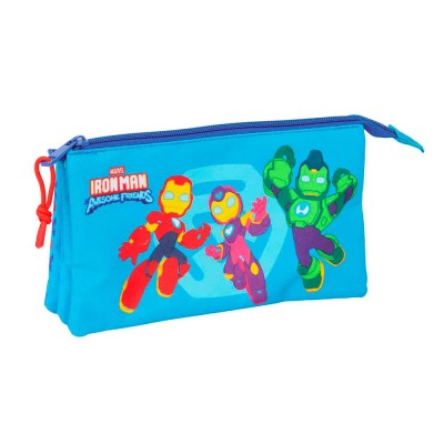 канцеларски,принадлежности,safta,iron,man,22x12x3,cm,triple,pencil,case,blue,(multicolor)