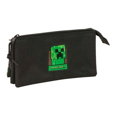 ученически,принадлежности,safta,minecraft,22x12x3,cm,triple,pencil,case,black,(multicolor)