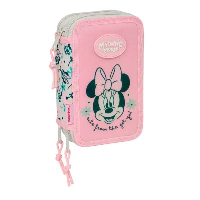 канцеларски,принадлежности,safta,minnie,mouse,minty,12.5x19.5x5.5,cm,triple,pencil,case,pink,(multicolor)