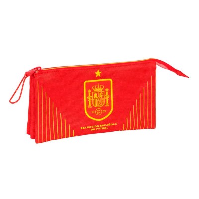 канцеларски,принадлежности,safta,spanish,national,football,team,22x12x3,cm,triple,pencil,case,red,(multicolor)