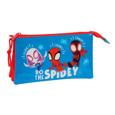 канцеларски,принадлежности,safta,spidey,22x12x3,cm,triple,pencil,case,blue,(multicolor)