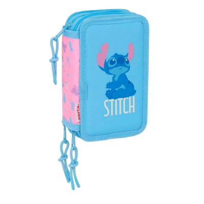 канцеларски,принадлежности,safta,stitch,bright,12.5x19.5x5.5,cm,triple,pencil,case,blue,(multicolor)