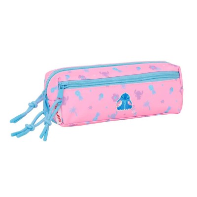 канцеларски,принадлежности,safta,stitch,bright,22x8.5x6,cm,triple,pencil,case,pink,(multicolor)