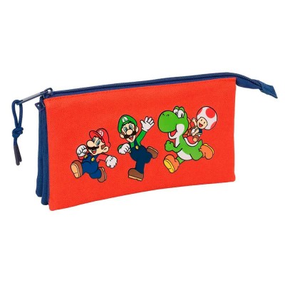 канцеларски,принадлежности,safta,super,mario,22x12x3,cm,triple,pencil,case,orange,(multicolor)