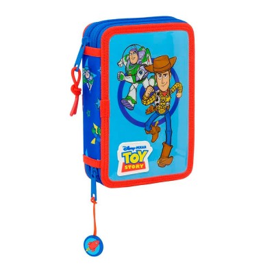 канцеларски,принадлежности,safta,toy,story,good,vibes,12.5x19.5x4,cm,double,pencil,case,blue,(multicolor)