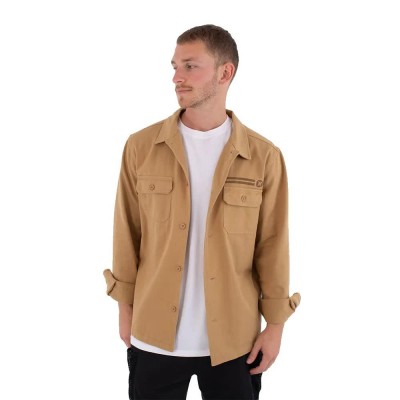 риза,с,дълъг,ръкав,дамски,ризи,мъжки,ризи,hurley,kraft,long,sleeve,shirt,brown,(khaki)