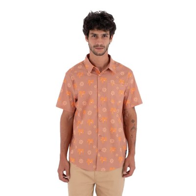 риза,с,къс,ръкав,дамски,ризи,мъжки,ризи,hurley,printing,press,coconut,short,sleeve,shirt,orange,(nectarine)