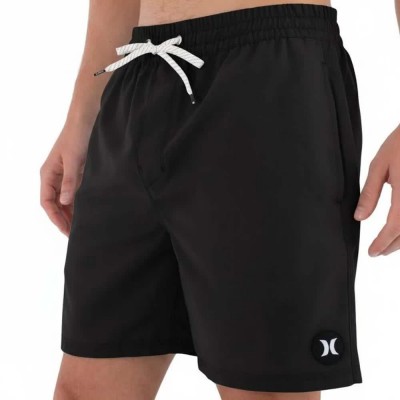 бански,гащета,мъжки,бански,костюми,hurley,volley,icon,solid,17´´,swimming,shorts,black,(black)
