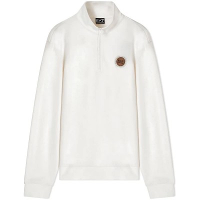 блуза,мъжки,пуловери,дамски,пуловери,ea7,emporio,armani,7x000457,af12660,half,zip,sweatshirt,white,(sugar,swizzle)