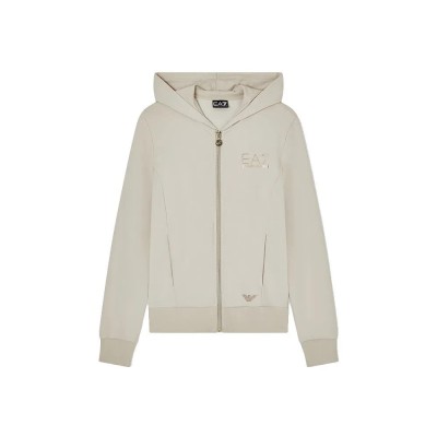 блуза,дамски,блузи,ea7,emporio,armani,evolution,full,zip,sweatshirt,beige,(fog)
