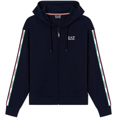 блуза,дамски,блузи,ea7,emporio,armani,italian,spirit,full,zip,sweatshirt,blue,(armani,blue)