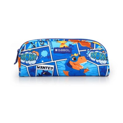 канцеларски,принадлежности,gabol,dino,double,pocket,pencil,case,blue,(azul)