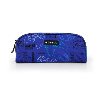 канцеларски,принадлежности,gabol,gaming,double,pocket,pencil,case,blue,(azul)