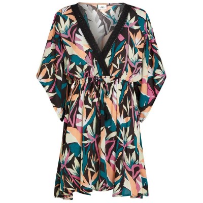 рокля,дамски,поли,и,рокли,o´neill,essentials,tokeena,cover,up,short,sleeve,short,dress,multicolor,(black,tropicana)