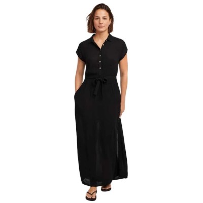 риза,с,къс,ръкав,дамски,поли,и,рокли,o´neill,lori,maxi,shirt,short,sleeve,long,dress,black,(black,out)