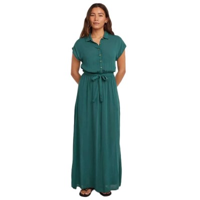 риза,с,къс,ръкав,дамски,поли,и,рокли,o´neill,lori,maxi,shirt,short,sleeve,long,dress,green,(botanical,heat)