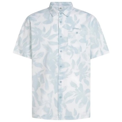 риза,с,къс,ръкав,дамски,ризи,мъжки,ризи,o´neill,print,short,sleeve,shirt,white,(white,spray,flower)