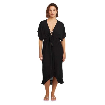 рокля,дамски,поли,и,рокли,o´neill,wilder,cover,up,short,sleeve,short,dress,black,(black,out)