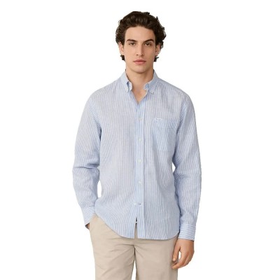 риза,с,дълъг,ръкав,дамски,ризи,мъжки,ризи,façonnable,fm302202,linen,long,sleeve,shirt,blue,(horizon,blue)