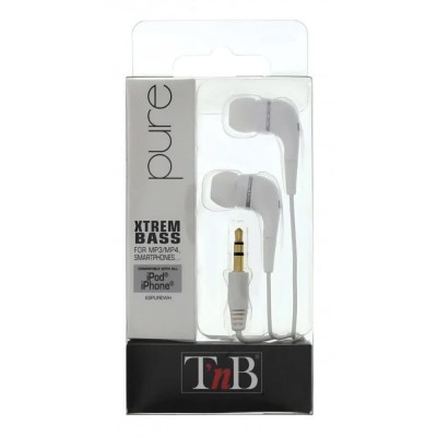 слушалки,слушалки,tnb,pure,intra,ear,earphones,white,(white)