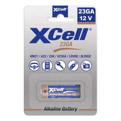 батерии,xcell,149311,a23,alkaline,battery,clear,(silver,green)