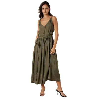 рокля,дамски,поли,и,рокли,deeluxe,isavera,sleeveless,midi,dress,green,(khaki)
