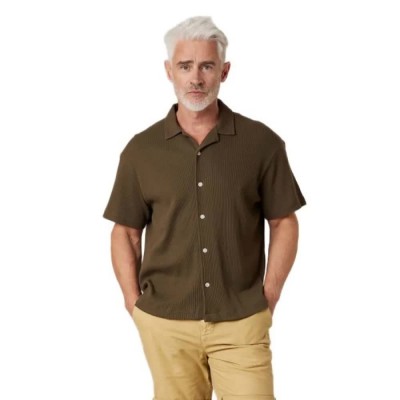 риза,с,къс,ръкав,дамски,ризи,мъжки,ризи,deeluxe,turman,short,sleeve,shirt,green,(khaki)