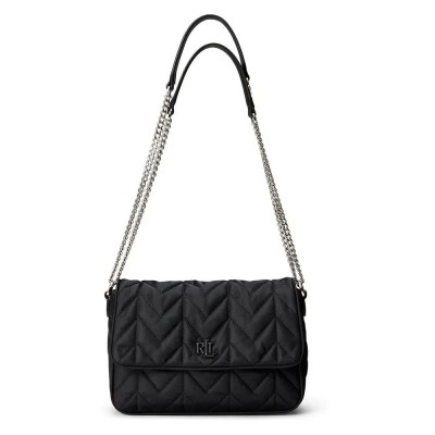 чанта,всички,чанти,lauren,by,ralph,lauren,stevie,medium,bag,black,(black)