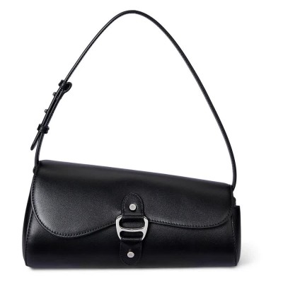 чанта,за,през,рамо,всички,чанти,lauren,by,ralph,lauren,tasha,leather,medium,shoulder,bag,black,(black)