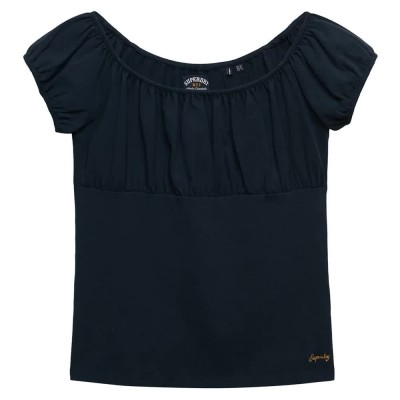 тениска,мъжки,тениски,дамски,тениски,superdry,athletics,essentials,ruched,short,sleeve,t,shirt,blue,(eclipse,navy)