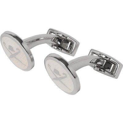 бижутерия,hackett,brolly,bowler,logo,cufflinks,silver,(silver)