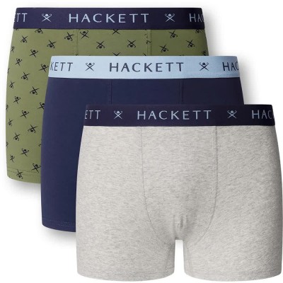 боксерки,мъжко,бельо,hackett,hmu100025,trunk,boxers,3,units,multicolor,(stone,green)
