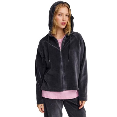 блуза,дамски,блузи,makia,anne,full,zip,sweatshirt,black,(ash)