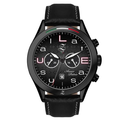 часовник,часовници,zoccai,late,as,usual,watch,black,(genuine,leather,strap)