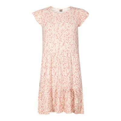 рокля,дамски,поли,и,рокли,nax,adega,short,sleeve,dress,white,(peach,whip)