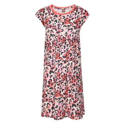 рокля,дамски,поли,и,рокли,nax,lofo,short,sleeve,dress,multicolor,pink,(georgia,peach)