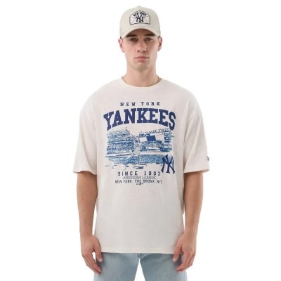 тениска,мъжки,тениски,дамски,тениски,new,era,mlb,slub,stadium,new,york,yankees,short,sleeve,t,shirt,beige,(open,white)