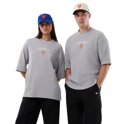 тениска,мъжки,тениски,дамски,тениски,new,era,mlb,waffle,box,new,york,mets,short,sleeve,t,shirt,grey,(grey)