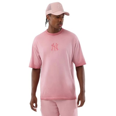 тениска,мъжки,тениски,дамски,тениски,new,era,mlb,washed,logo,new,york,yankees,short,sleeve,t,shirt,pink,(pastel,pink,black)