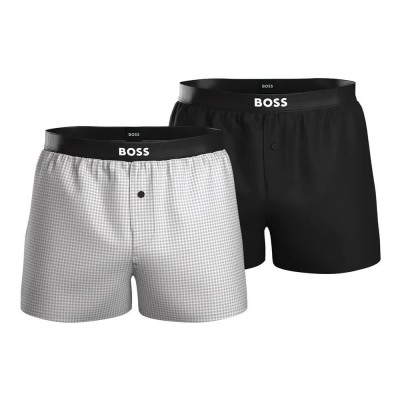къси,панталони,мъжки,пижами,boss,50535781,pyjama,shorts,2,units,white,black,(open,grey)