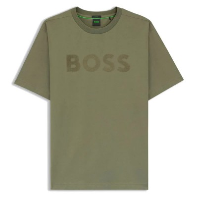 тениска,мъжки,тениски,дамски,тениски,boss,logo,10273332,short,sleeve,t,shirt,green,(dark,beige)