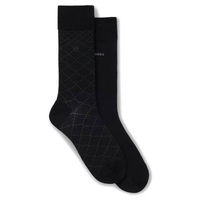 чорапи,мъжки,чорапи,дамски,чорапи,boss,mini,argyle,10276552,long,socks,2,pairs,black,(black)