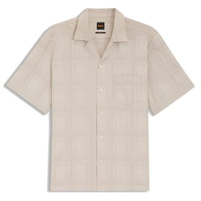 риза,с,къс,ръкав,дамски,ризи,мъжки,ризи,boss,rayer,10277654,short,sleeve,shirt,beige,grey,(open,grey,070)