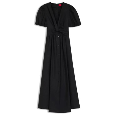 рокля,дамски,поли,и,рокли,hugo,kodela,10276143,short,sleeve,midi,dress,black,(black)