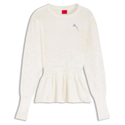 блуза,мъжки,пуловери,дамски,пуловери,hugo,sabanna,10276352,sweater,white,(open,white)