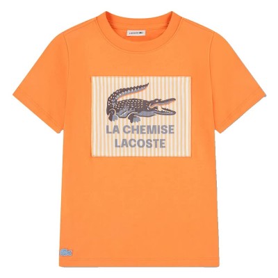 тениска,мъжки,тениски,дамски,тениски,lacoste,847553,short,sleeve,t,shirt,orange,(blossom)