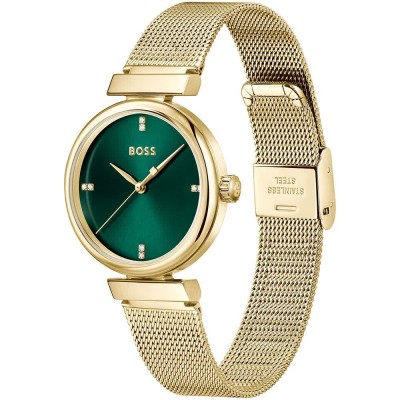 часовник,часовници,boss,1502855,32mm,woman,watch,golden,(gold,green)