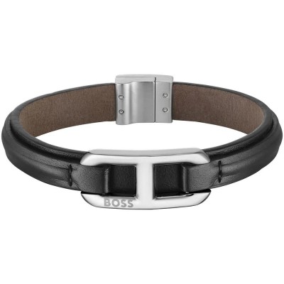 бижутерия,hugo,1580783m,bracelet,brown,(black,silver)